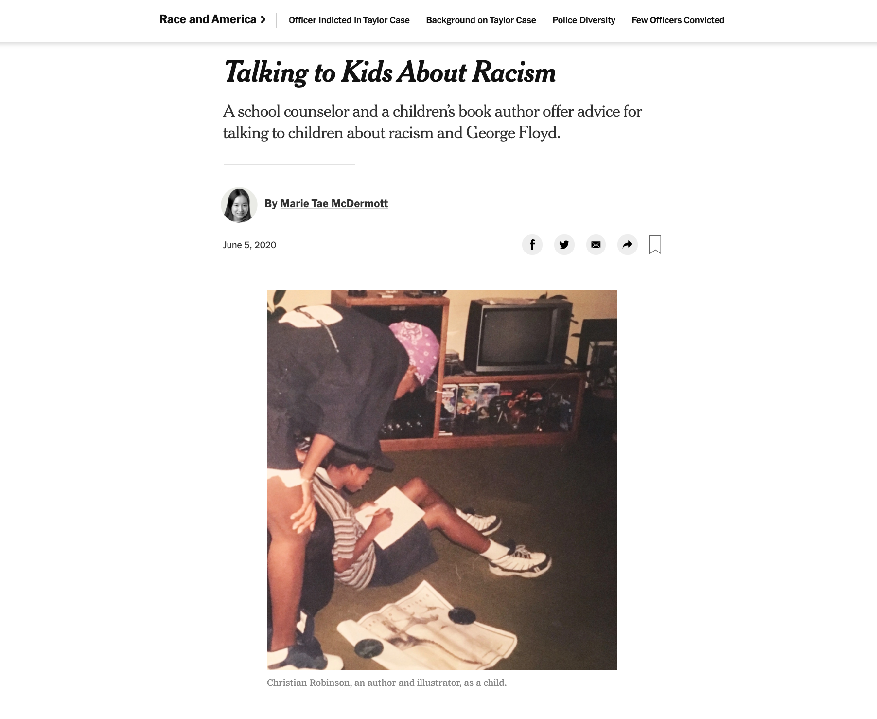 The New York Times, Talking to Kids About Racism